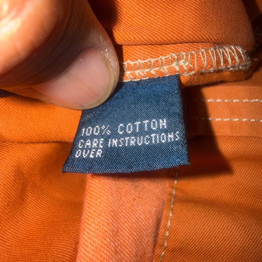 Polo Ralph Lauren Mens Big Tyler Shorts Orange Cotton Pleated Chino‎ Size 54B